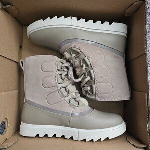 Sorel Joan of Artic Next Lite Waterproof Wedge Snow Boots in Omega Taupe size 7
